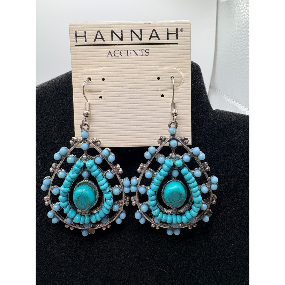 HANNAH Accents‎ BOHO Style Turquois Dangle Earrings